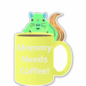 Naughty Squirrel #110 Coffee Cup Sticker (Voorkant)