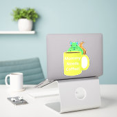 Naughty Squirrel #110 Coffee Cup Sticker (Laptop op bureau)