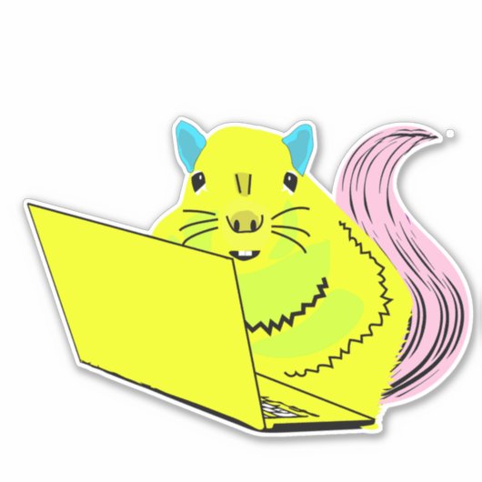 Naughty Squirrel #111 Sticker (Voorkant)