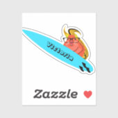 Naughty Squirrel #1122 Surfing Sticker (Vel)