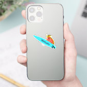 Naughty Squirrel #1122 Surfing Sticker (Telefoon)