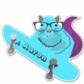 Naughty Squirrel #114 Skateboarden Sticker (Voorkant)