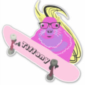 Naughty Squirrel #116 Meisjesnaam Sticker (Voorkant)