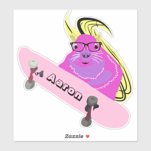 Naughty Squirrel #116 Skateboarden Sticker (Vel)