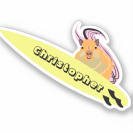 Naughty Squirrel #124 Surfing Sticker