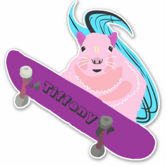 Naughty Squirrel #127 Meisjesnaam Sticker (Voorkant)