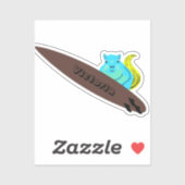 Naughty Squirrel #1298 Surfing Sticker (Vel)
