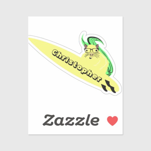 Naughty Squirrel #129 Surfing Sticker (Vel)