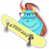 Naughty Squirrel #131 Meisjesnaam Sticker (Voorkant)