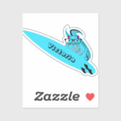 Naughty Squirrel #1329 Surfing Sticker (Vel)