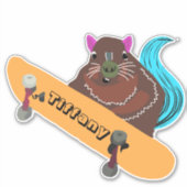 Naughty Squirrel #132 Meisjesnaam Sticker (Voorkant)