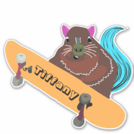 Naughty Squirrel #132 Meisjesnaam Sticker