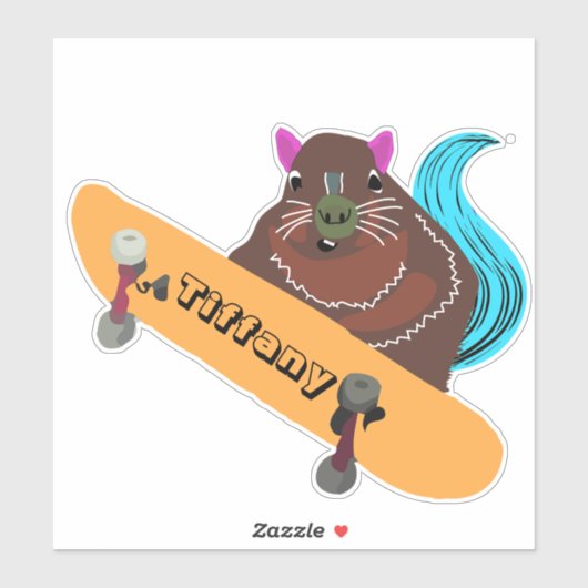 Naughty Squirrel #132 Meisjesnaam Sticker (Vel)