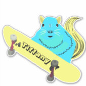 Naughty Squirrel #134 Meisjesnaam Sticker (Voorkant)