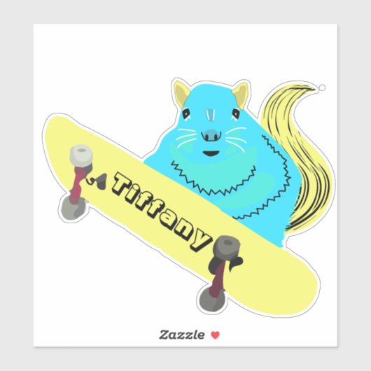 Naughty Squirrel #134 Meisjesnaam Sticker (Vel)