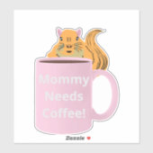 Naughty Squirrel #135 Koffiebeker Sticker (Vel)