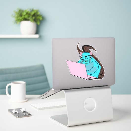 Naughty Squirrel #137 Sticker (Laptop op bureau)