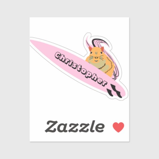 Naughty Squirrel #139 Surfing Sticker (Vel)