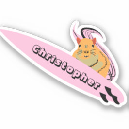 Naughty Squirrel #139 Surfing Sticker