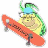 Naughty Squirrel #140 Meisjesnaam Sticker (Voorkant)