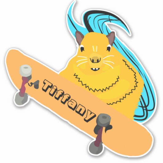 Naughty Squirrel #141 Meisjesnaam Sticker (Voorkant)