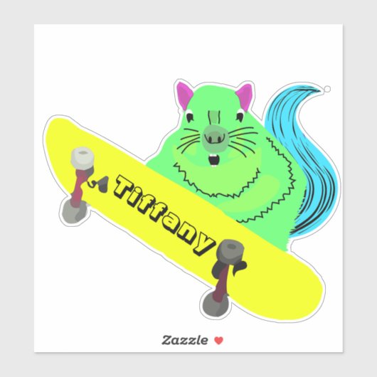 Naughty Squirrel #142 Meisjesnaam Sticker (Vel)