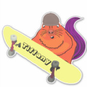 Naughty Squirrel #143 Meisjesnaam Sticker (Voorkant)