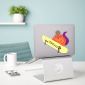 Naughty Squirrel #143 Meisjesnaam Sticker (Laptop op bureau)