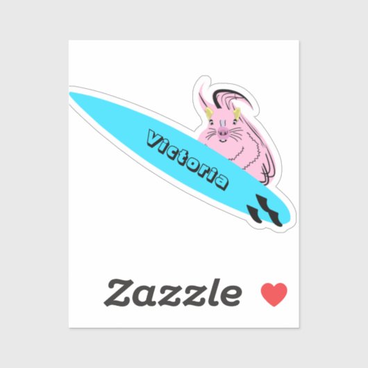 Naughty Squirrel #1445 Surfing Sticker (Vel)