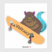 Naughty Squirrel #145 Meisjesnaam Sticker (Vel)