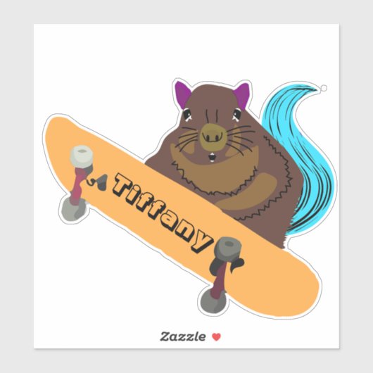 Naughty Squirrel #145 Meisjesnaam Sticker (Vel)