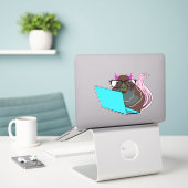 Naughty Squirrel #148 Sticker (Laptop op bureau)