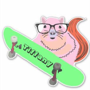 Naughty Squirrel #149 Meisjesnaam Sticker
