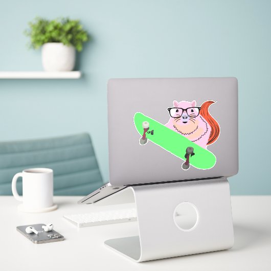 Naughty Squirrel #149 Sticker (Laptop op bureau)