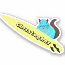 Naughty Squirrel #150 Surfing Sticker
