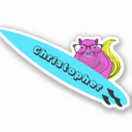 Naughty Squirrel #151 Surfing Sticker