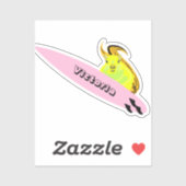 Naughty Squirrel #1546 Surfing Sticker (Vel)