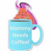 Naughty Squirrel #156 Koffiebeker Sticker (Voorkant)