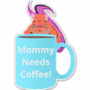 Naughty Squirrel #156 Koffiebeker Sticker