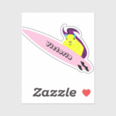 Naughty Squirrel #1585 Surfing Sticker (Vel)