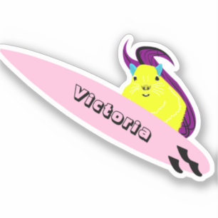 Naughty Squirrel #1585 Surfing Sticker