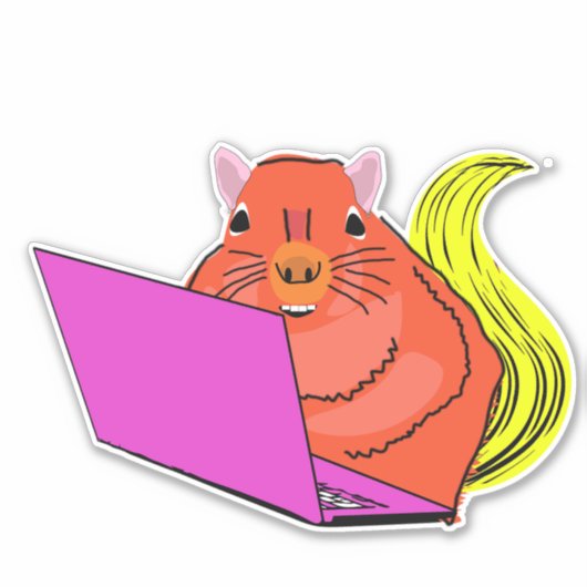 Naughty Squirrel #158 Sticker (Voorkant)