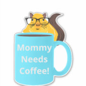 Naughty Squirrel #159 Coffee Cup Sticker (Voorkant)