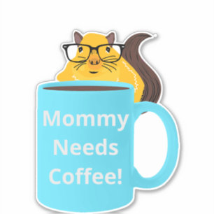 Naughty Squirrel #159 Coffee Cup Sticker