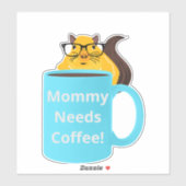 Naughty Squirrel #159 Coffee Cup Sticker (Vel)