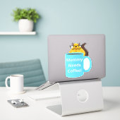 Naughty Squirrel #159 Coffee Cup Sticker (Laptop op bureau)
