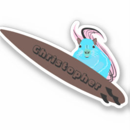 Naughty Squirrel #160 Surfing Sticker