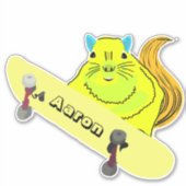 Naughty Squirrel #161 Skateboarden Sticker (Voorkant)