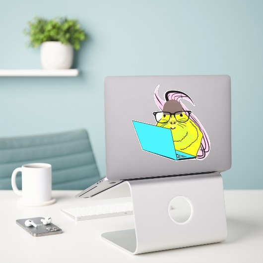 Naughty Squirrel #162 Sticker (Laptop op bureau)