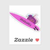 Naughty Squirrel #1636 Surfing Sticker (Vel)